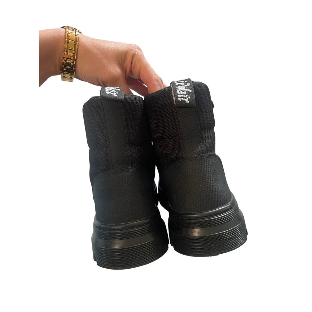 Black Canvas Utility Boots Size 8 Tactical Combat Shoes Combs W by Dr. Martens
